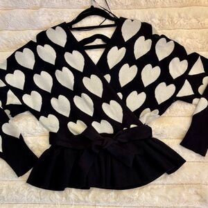 Umgee Black and White Knit Top